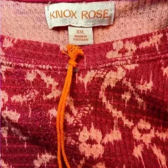 NWT Knox Rose Long Sleeve Flannel Size XXL.. Floral Red & Orange - Picture 6 of 8